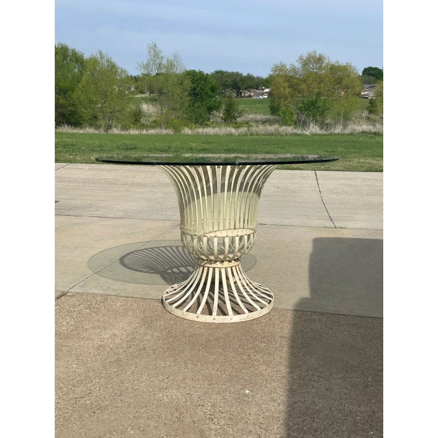 Mid-Century Modern 1930’s Caged Wrought Iron Urn Dining Table For Sale - Image 3 of 7