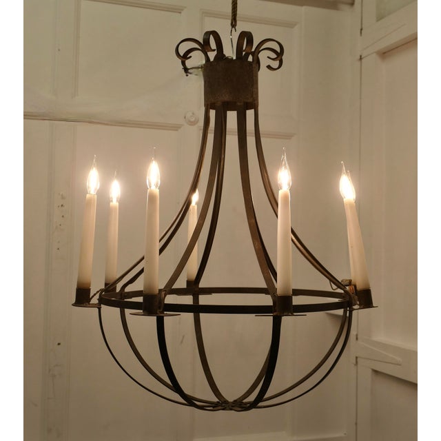 Stylish Aesthetic Blacksmith Made Large Ballon Light A stunning one off design, the light comes from France it is hand...