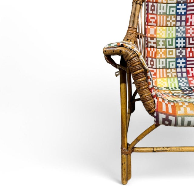 Wicker Jungle Armchair attributed to George Coslins for Gervasoni For Sale - Image 6 of 7