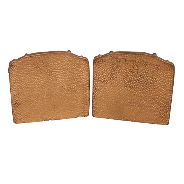 Bronze 'The Angelus Prayer at Harvest' Bookends, a Pair For Sale - Image 4 of 5