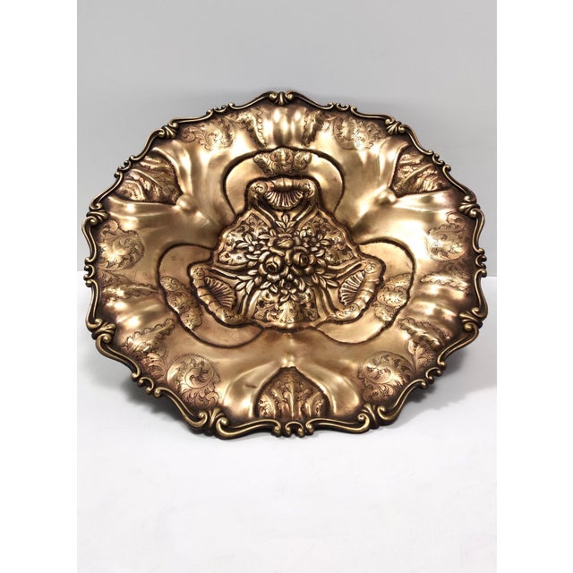 1930s Chiseled and Embossed Cast Bronze Centerpiece, 1930s For Sale - Image 5 of 14