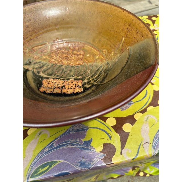 1970s Hand Made Decorative Ceramic Bowl For Sale In Atlanta - Image 6 of 8