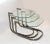 Mid-Century Modern Design Institute of America 'Dia' Three Vintage Glass & Steel Nesting Tables For Sale - Image 3 of 13