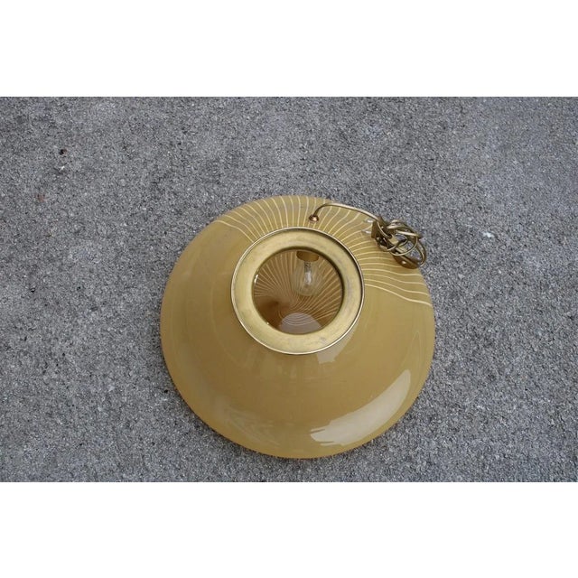 Murano Glass & Brass Table Lamp from Venini, 1960s For Sale - Image 3 of 17