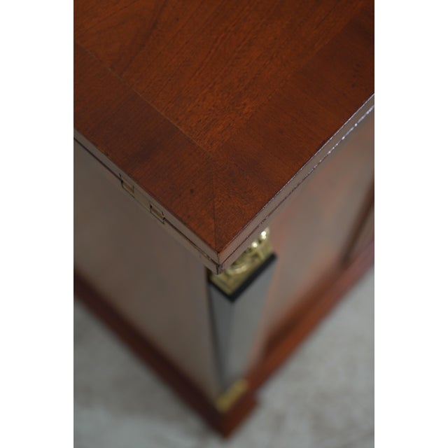 Baker French Empire Cherry Flip Top Bar Cabinet For Sale - Image 10 of 18