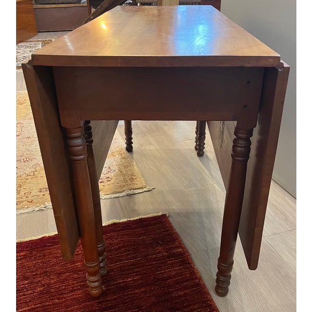 Mid 19th Century Antique Drop Leaf Cherry Dining Table Chairish