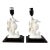 Coastal White Ceramic Seahorse Lamps, a Pair For Sale