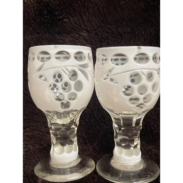 Late 19th Century Rare Bijou-Scale Uniform Set of 6 Matching 19th Century Cut-to-Clear Cordials on Base Tray For Sale - Image 9 of 13