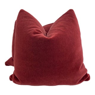 Opuzen Mohair in Cinnamon 22" Pillows-A Pair For Sale