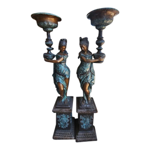 Mid 20th Century Pair of Bronze Sculptures