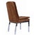 Metal 1970s Mid-Century Modern High Back Parsons Chairs in Chrome & Velvet For Sale - Image 7 of 12