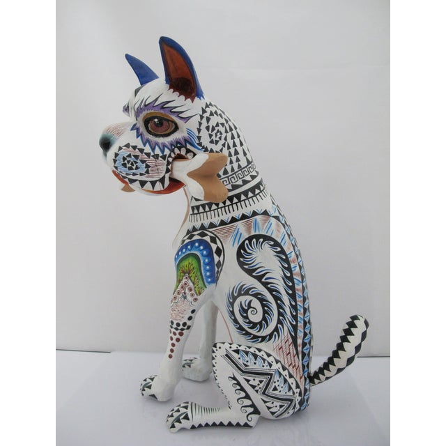 Wonderful hand-carved and hand-painted Oaxacan Alebrije folk art figurine. Large sculpture, hand crafted from copal wood...