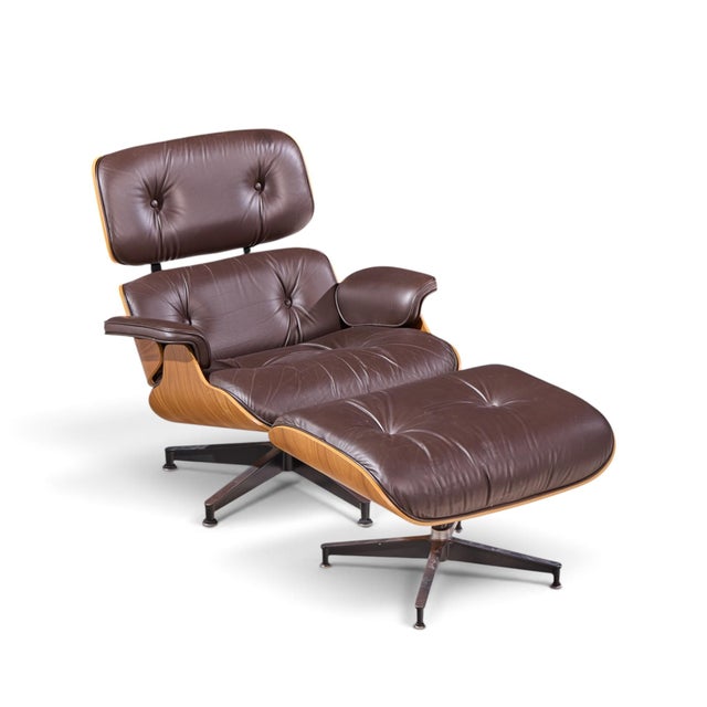Charles and Ray Eames for Herman Miller Mid Century Lounge Chair and Ottoman For Sale - Image 10 of 10