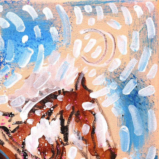 Textile Echo Rider - Original Western Cowgirl Acrylic Painting on Canvas by Jesse Black For Sale - Image 7 of 9
