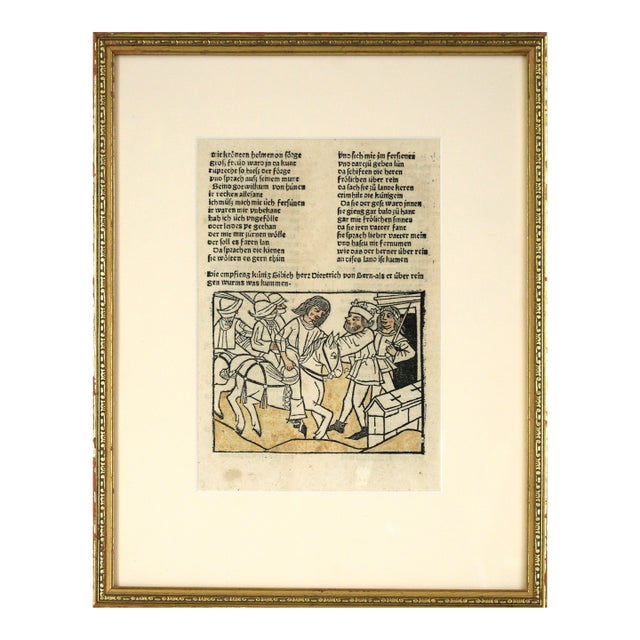 Wolfdietrich - Original Leaflet From Johann Prüss' Das Heldenbuch For Sale