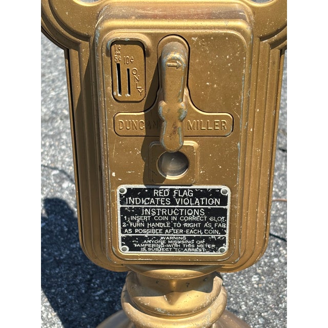 Metal Mid 20th C. New York City Parking Meter Table Lamp Conversion For Sale - Image 7 of 10