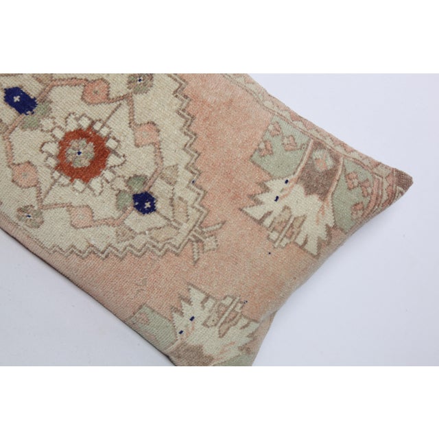 Handwoven Vintage Turkish Oushak Rug Pillow Cover-20'' X 34'' For Sale - Image 4 of 10