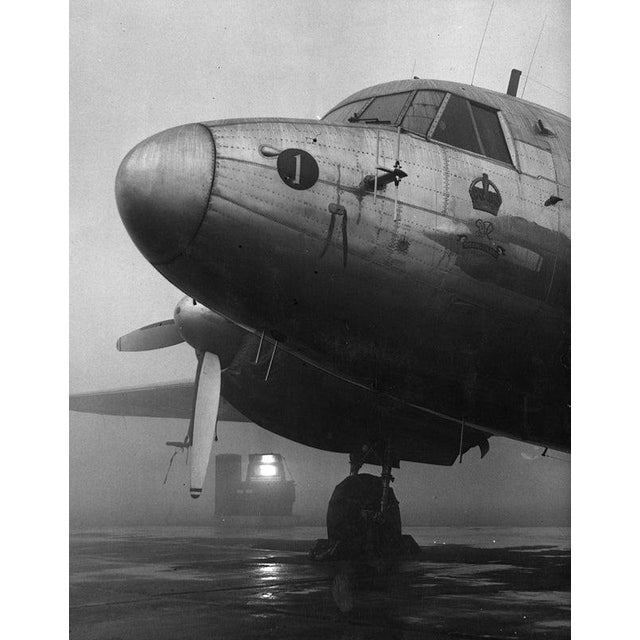 Stranded Viking 19th November 1949: The King's Flight Viking aircraft, stranded at London Airport due to thick fog,...