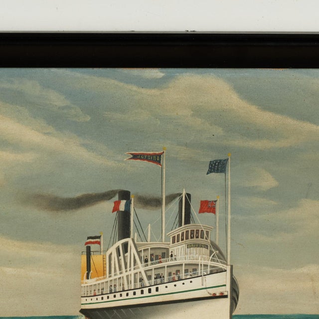 Late 18th Century Antique English Painting of the Steamship Bristol by Samuel Pickford For Sale - Image 5 of 12