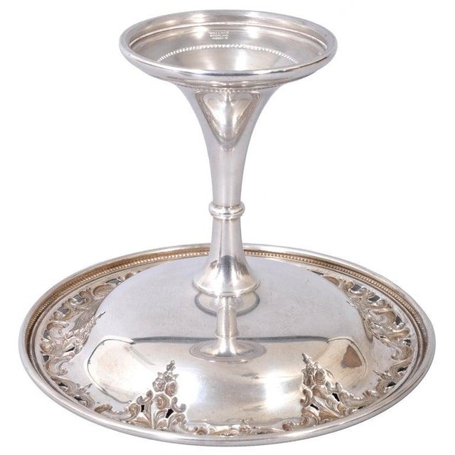 1920s Antique American Sterling Silver Tazza Compote Wallace & Son Grand Baroque 1925 For Sale - Image 5 of 8