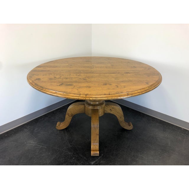 Palacek 52" Round Transitional Cottage Style Pedestal Dining Table