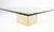 Brass Travertine Base Glass Top Square Mid-Century Modern Coffee Center Table For Sale - Image 4 of 12