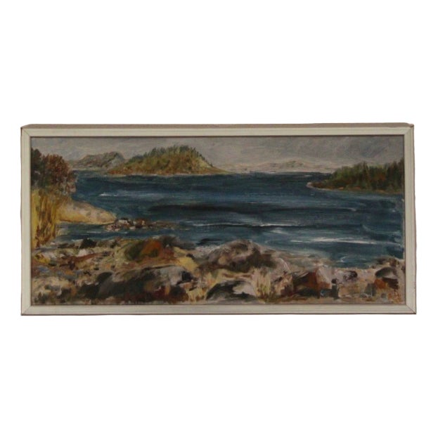 Barbro Herlitz, Islands, 1970s, Oil on Panel, Framed For Sale