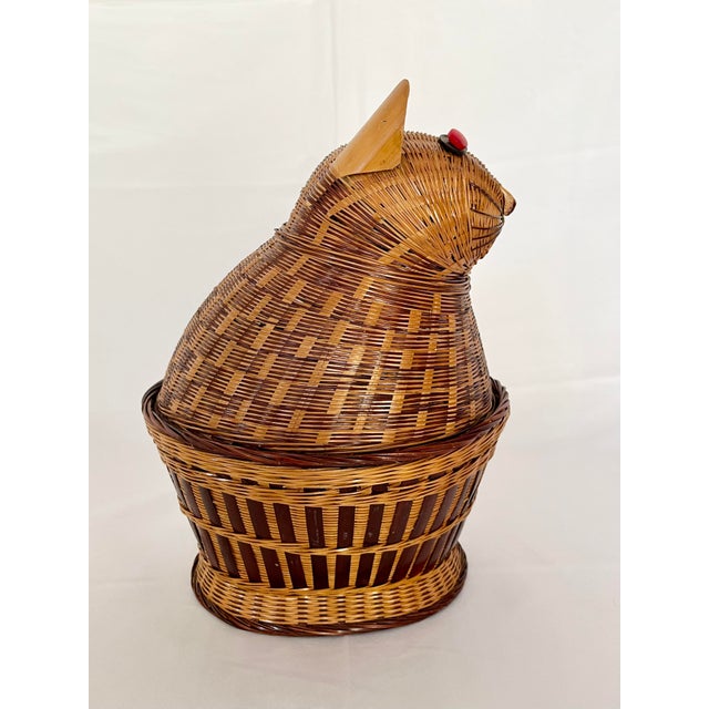 Vintage Wicker Cat Basket Chairish