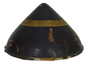 Japanese Paper Mache and Lacquered Wood Hat, 1800s