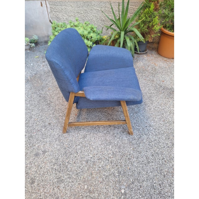 Blue Model 849 Lounge Chair by Gianfranco Frattini for Cassina For Sale - Image 8 of 10