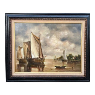 Late 20th Century Jean Laurent Oil Painting on Canvas For Sale