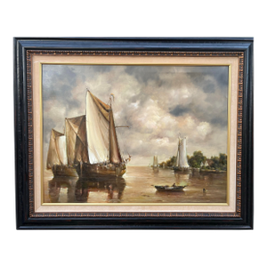 Late 20th Century Jean Laurent Oil Painting on Canvas