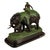 Antique Cast Bronze Elephant Hunt Scene With Lion Antonio Amorgasti Belgium 1925 For Sale - Image 4 of 15