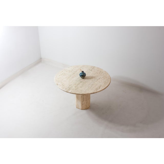 1970s Organic Travertine Dining Table, Italy, 1970s For Sale - Image 5 of 18