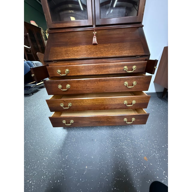 1980s Vintage 1980’s Mahogany Secretary Desk For Sale - Image 5 of 10