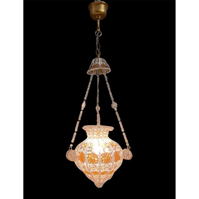 Beaded Crystal Pendant Lamps from Bacci Firenze, 1970s, Set of 2 For Sale - Image 14 of 15