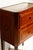 Two-drawer, Neoclasssical, parquetry, bedside table with inset, marble top.