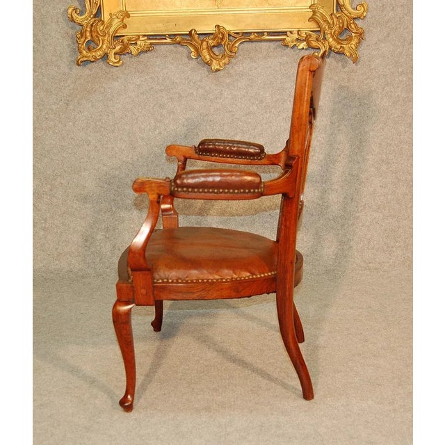 Wood English 19th-Century Armchair For Sale - Image 7 of 11