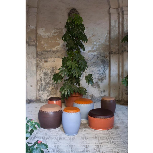 Leather Side Table by Nestor Perkal For Sale - Image 12 of 16