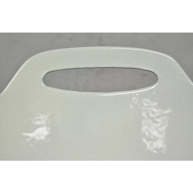 Blue Vintage Michael Lax Copco Denmark Modern Blue Enamel Cast Iron Paella Dish Pan For Sale - Image 8 of 15