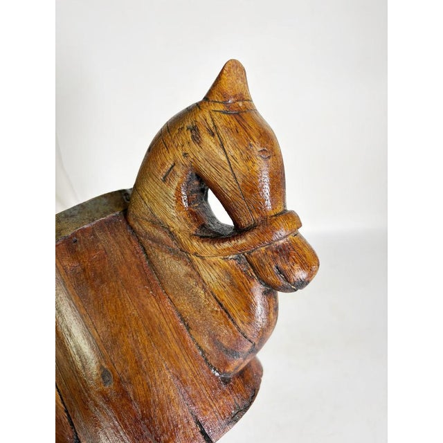 Wooden Pen Holder with Horse Heads, France, 1960 For Sale - Image 6 of 12