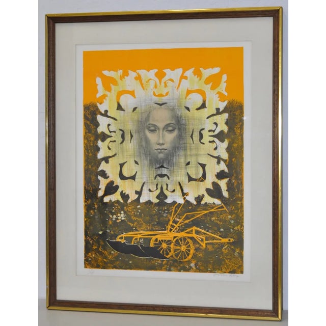 Modern Jean-PIerre Alaux Original Lithograph C.1970 For Sale - Image 3 of 9