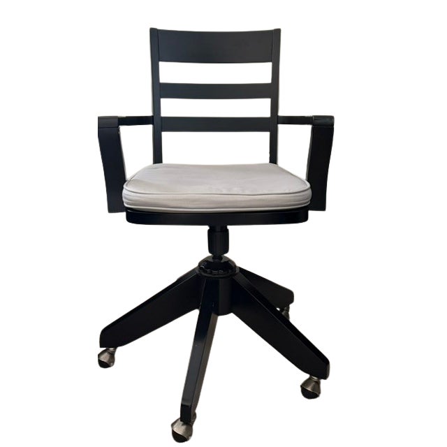2010s Pottery Barn Teen Black Hamptom Power Storage Desk 57" and Chair For Sale - Image 5 of 9