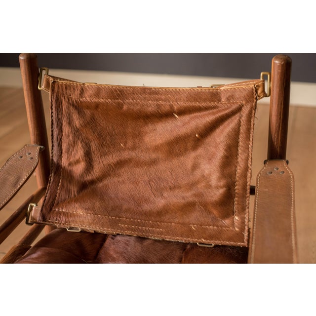 1960s Mid Century Rosewood Sirocco Safari Lounge Chair and Ottoman by Arne Norell For Sale - Image 5 of 18