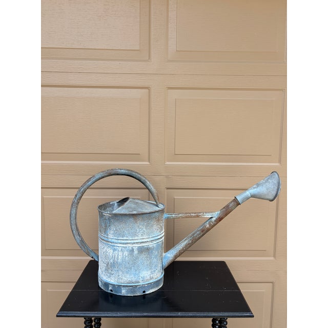 Vintage Galvanized Steel & Copper Watering Can, Circa 1940s For Sale - Image 10 of 12