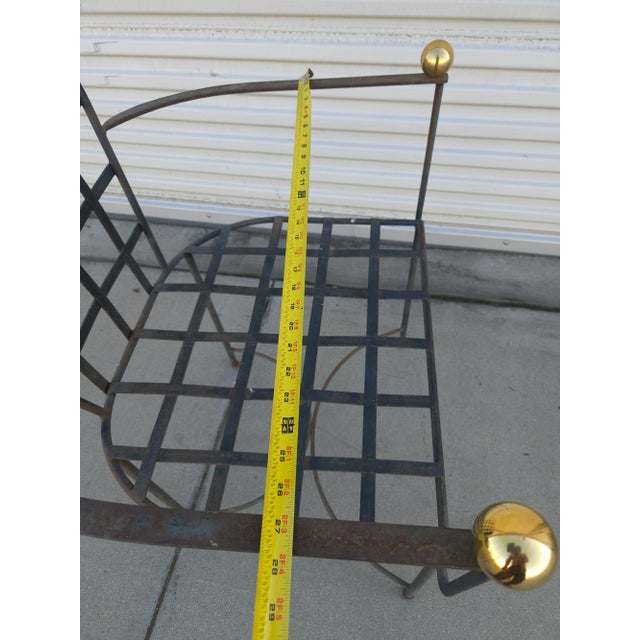 Pair of Wrought Iron Patio Armchairs Attributed to Mario Papperzini For Sale - Image 16 of 17