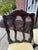 A beautiful set of 4 antique 1920’s side chairs with cushionsed seat upholstery .The Chairs made of Oak have lovely curves...