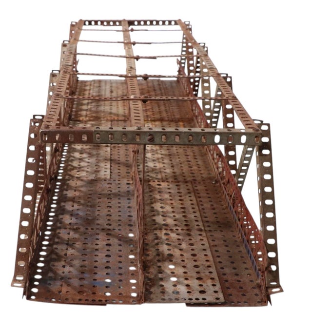 Early 20th Century Vintage Erector Set Architectural Trestle Bridge Model For Sale - Image 5 of 14