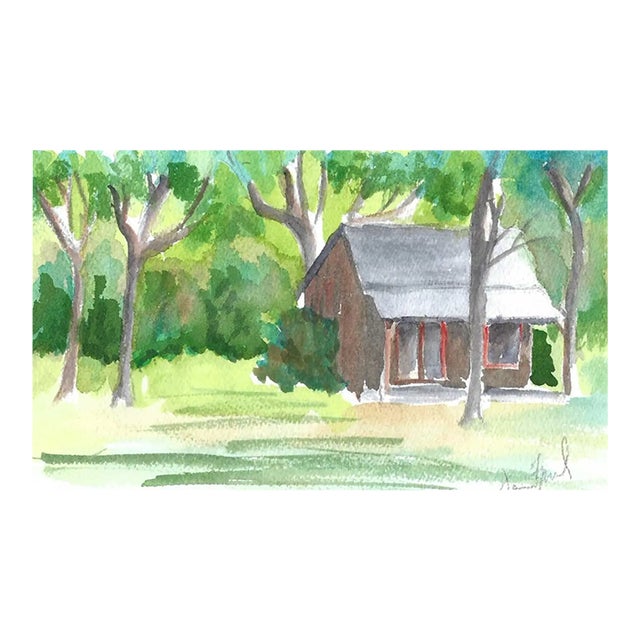 Bernheim Forest Landscape Watercolor For Sale