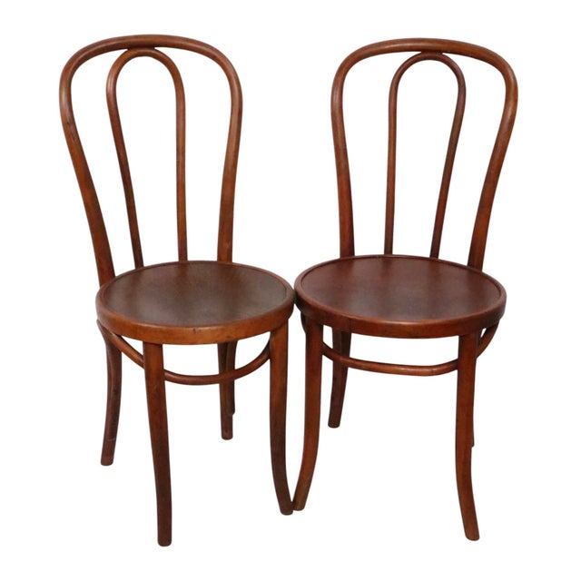 Early 20th Century Set of Four Vienna Secessionist Style Thonet Bentwood Cafe Bistro Dining Chairs For Sale - Image 13 of 13